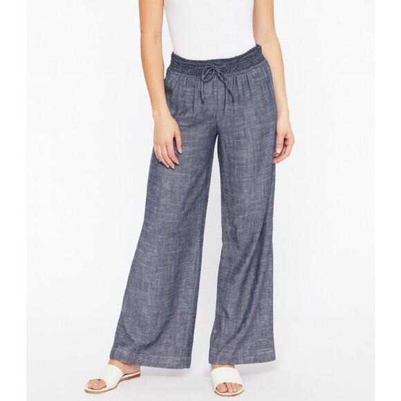 Candie's brand pants wide leg cotton spandex blend pull on pockets Yacht SZ 9 - Picture 1 of 10